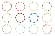 Floral vector AI wreaths and brushes, an Object Graphic by bigmomentsdesign (Thumbnail 6 of 11)
