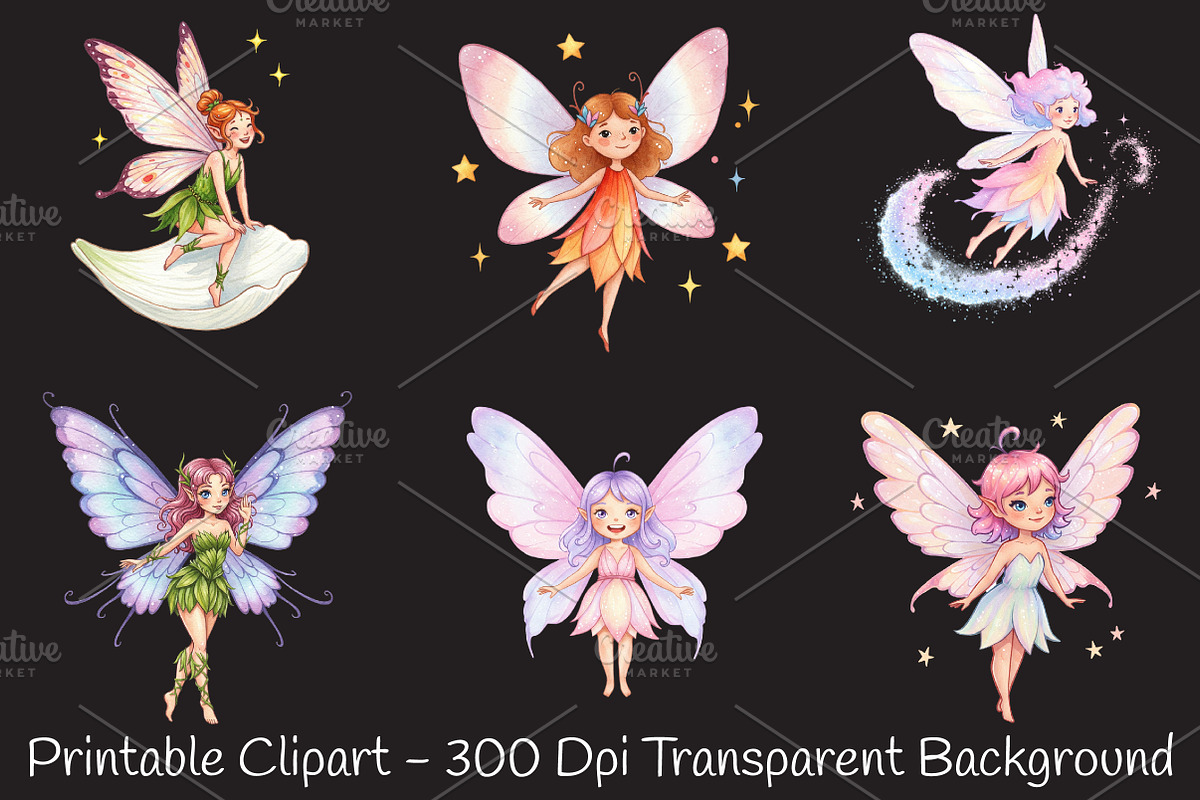Happiness Fairy Clipart, an Illustration by RobertsArt (Photo 2 of 7)