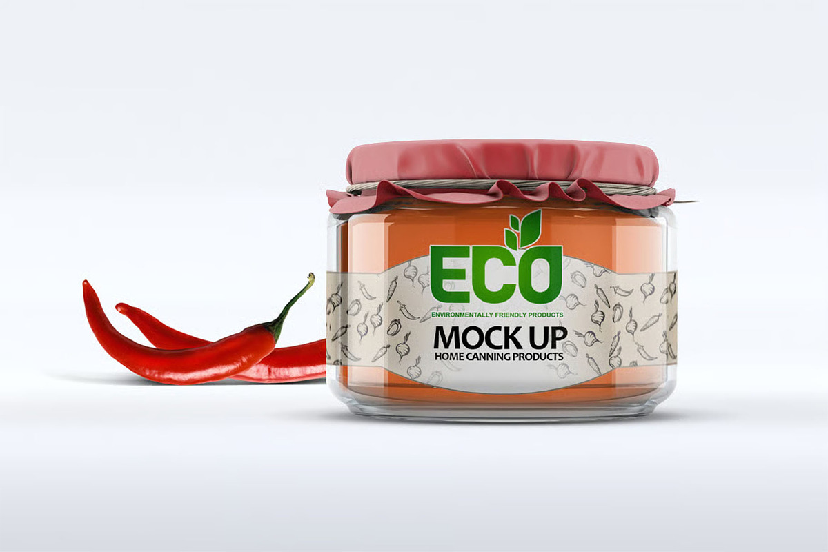 Glass Jar Mockup, a Packaging Mockup by Hubzway (Photo 2 of 5)