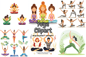 Prompt Yoga Clipart, a Person Illustration by Creative design