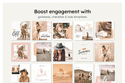 Boho Instagram Feed Canva Templates, a Social Media Template by Cultive Creative (Thumbnail 10 of 13)