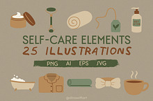 Self Care Elements by  in Illustrations