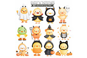 Halloween Duckling Watercolr Clipart, an Animal Illustration by CharmClipart (Thumbnail 3 of 9)