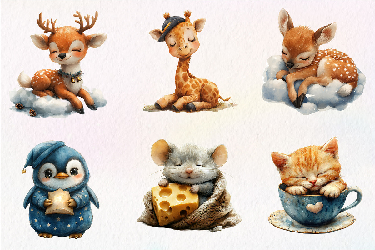 Sweet Dreams Sign,Sleepy Animals, an Illustration by CreationArt (Photo 3 of 9)