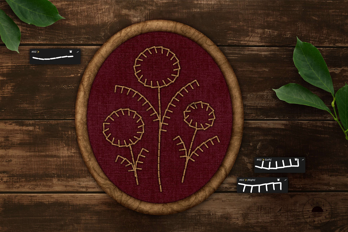 Embroidery Art Brushes For Procreate, a Brush Add-On by bokettori (Photo 24 of 42)