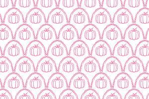 Pink Pumpkin Block Print