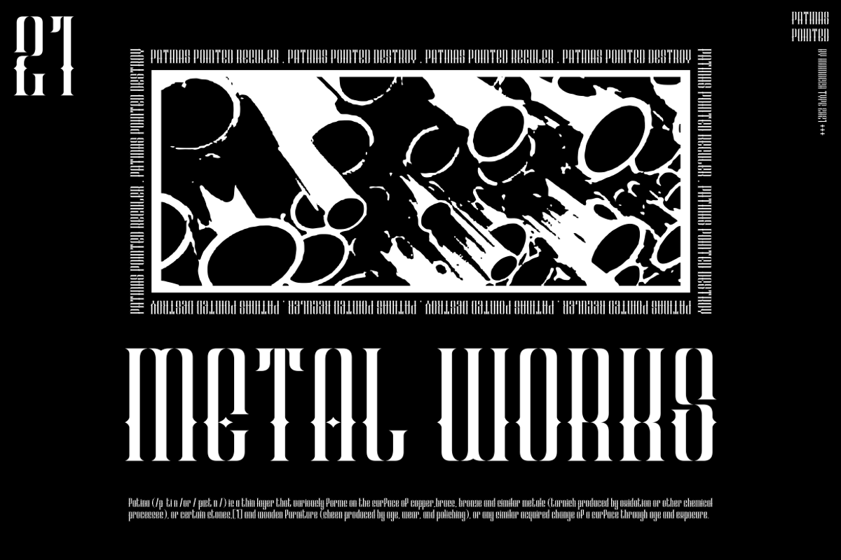 Patinas Pointed, a Serif Font by inumocca_type (Photo 3 of 9)