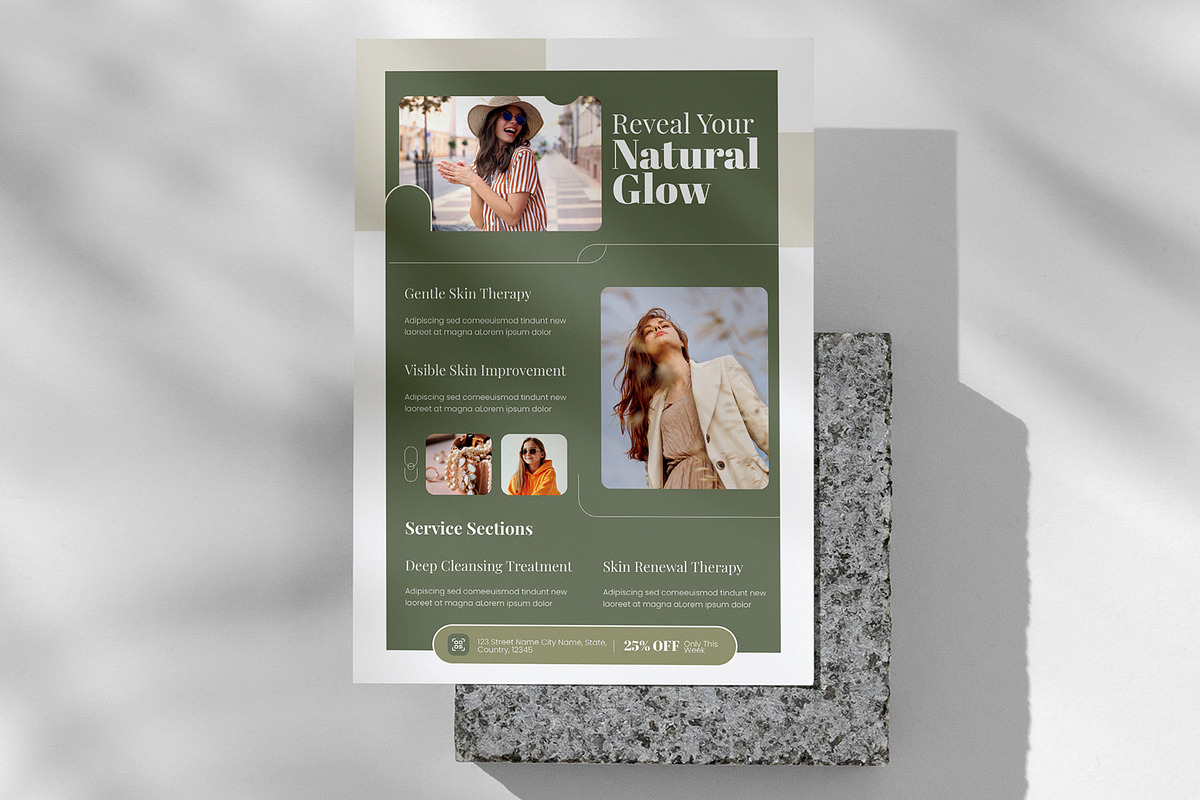 Beauty Glow Poster Design, a Stationery Template by ContestDesign (Photo 1 of 2)