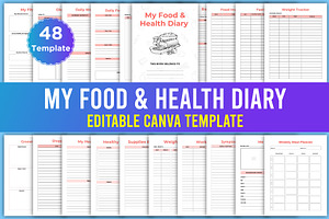 Editable My Food & Health Diary