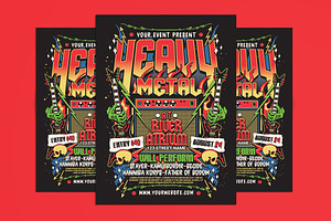 Heavy Metal Music Event Flyer, a Flyer Template by Muhamad Iqbal hidayat