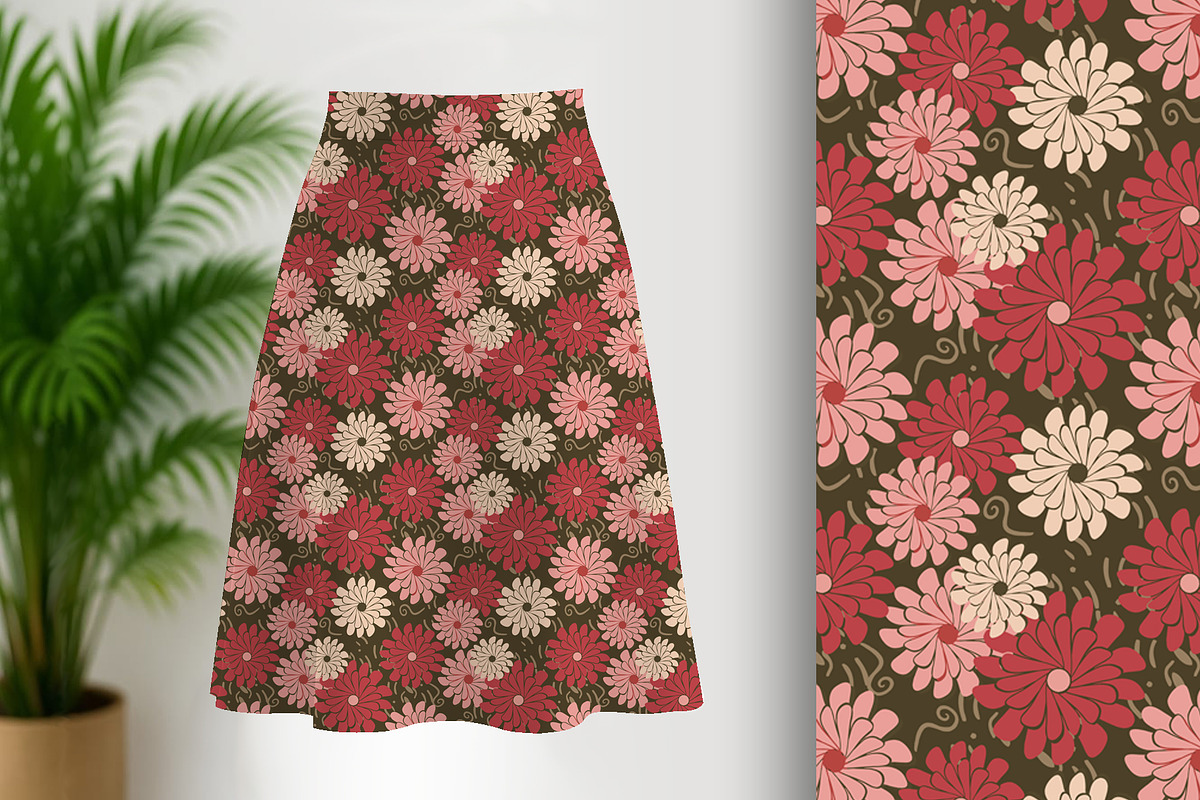 Boho Floral Seamless Pattern, a Pattern Graphic by Sharon Schwalbe (Photo 1 of 5)