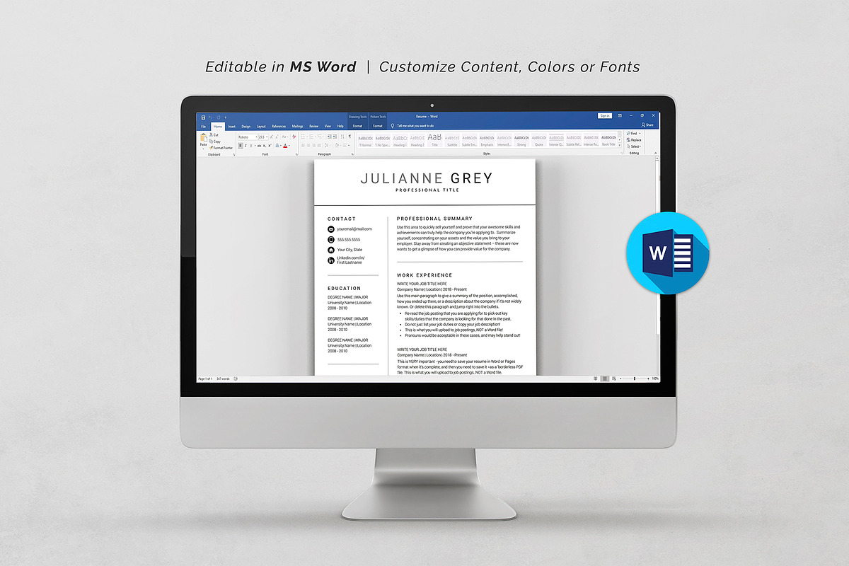 Canva Resume Template, a Resume Template by DesignDevisers (Photo 8 of 9)