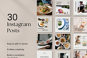 Restaurant Canva Instagram Kit, a Social Media Template by Rose & Co. (Thumbnail 2 of 8)