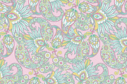 2 Paisley Asian floral patterns, a Pattern Graphic by antalogiya (Thumbnail 2 of 3)