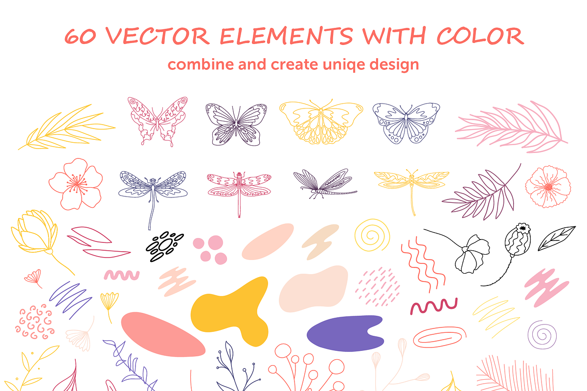 Organic natural set & patterns, a Pattern Graphic by museberry (Photo 8 of 9)