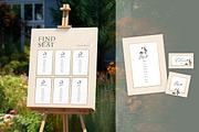 Nude Style Wedding Seating Plan Set, a Print Template by McLittle Stock (Thumbnail 1 of 6)