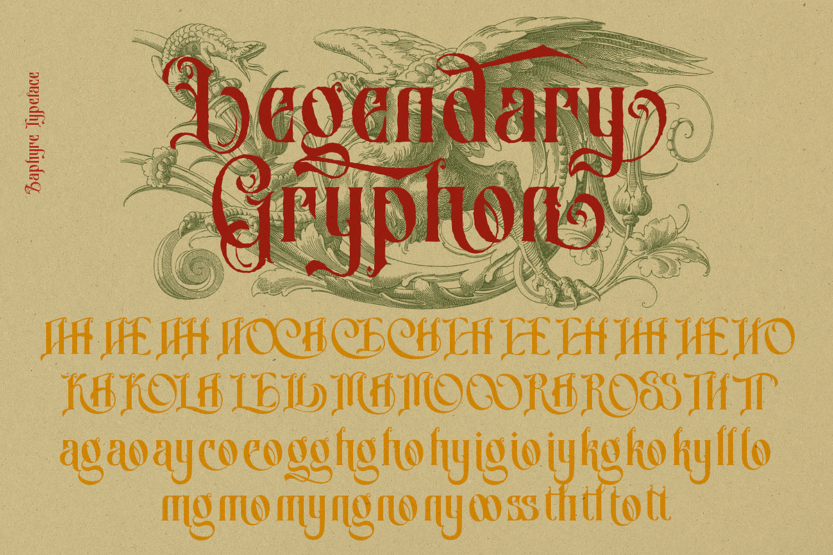Zaphyre Antique Font, a Blackletter Font by TypeClassHeroes (Photo 9 of 10)