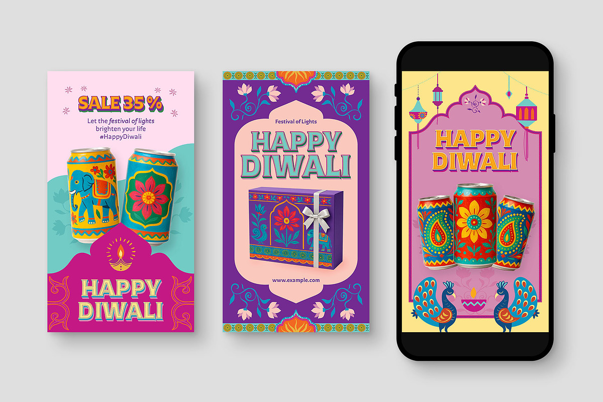 Diwali Social Media Post Templates preview 3