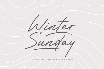 Winter Sunday, a Script Font by khurasan