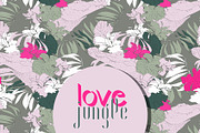 Tropical animal jungle foliage palms, a Pattern Graphic by Cotton Melon pattern Shop (Thumbnail 1 of 5)