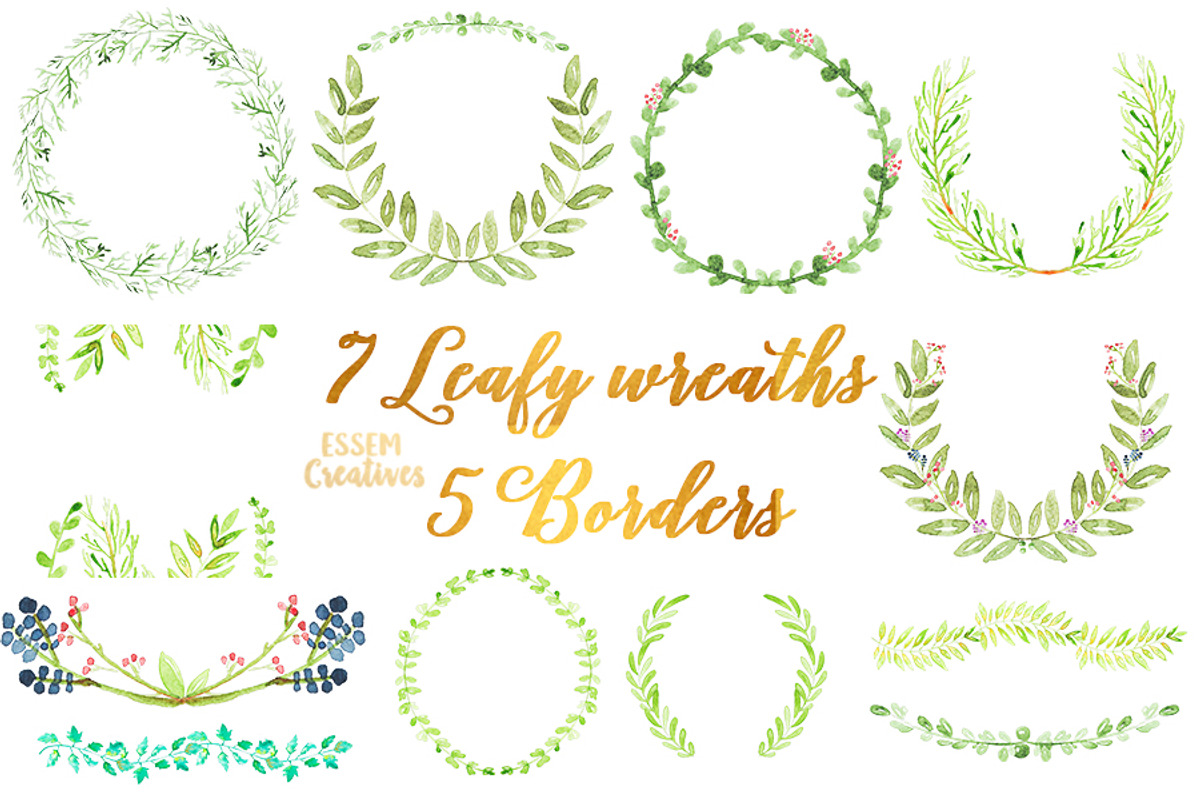 Bundle - Tropical Watercolor Leaves, an Illustration by Essem Creatives (Photo 12 of 26)