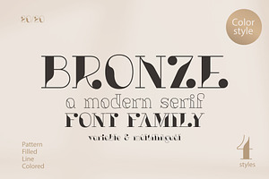 Bronze font, a Serif Font by kaer_shop