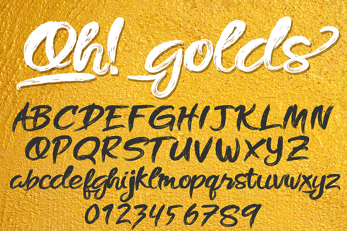 Oh! golds, a Font by CCONCEPTLAB