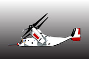 Tilt rotor aircraft design template, a Transportation Illustration by Sumberpangan (Thumbnail 3 of 3)