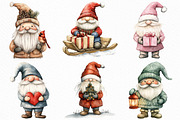 Watercolor Festive Gnomes Collection, an Illustration by Craft Nest (Thumbnail 5 of 6)