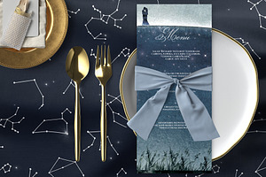 Night Sky Wedding Invitation Suite