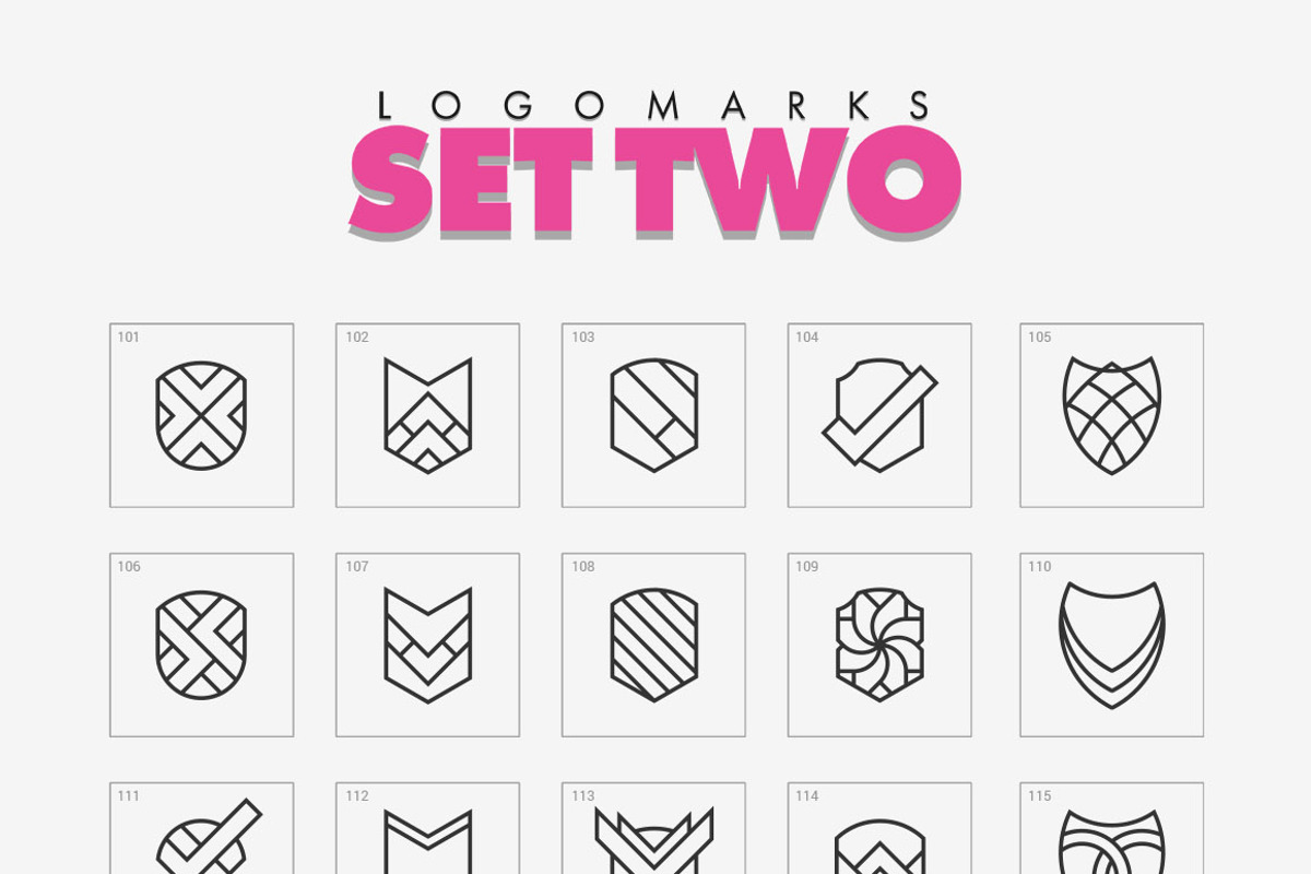Minimal Geometric Logo Marks, a Branding & Logo Template by Warna Works (Photo 5 of 10)