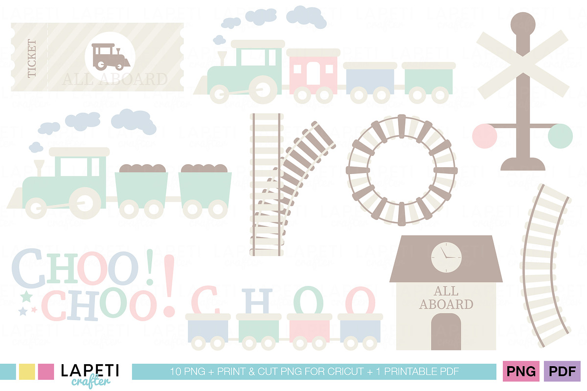 Baby Train Clipart Png, a Transportation Illustration by Lapeticrafter (Photo 1 of 5)
