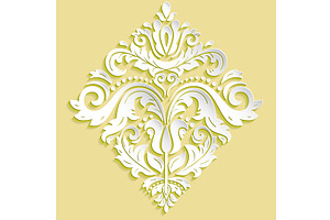 Oriental Vector Pattern With 3D, a Decorative Illustration by FineArtStudio