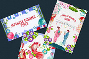 Japanese Summer Icons Watercolor, a Person Illustration by CreativeValuation (Thumbnail 5 of 11)