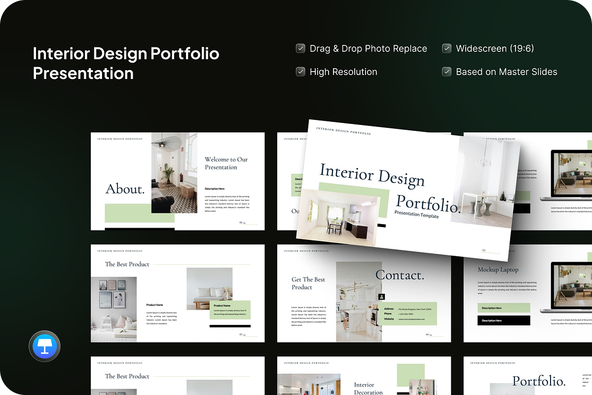 Interior Design Portfolio Keynote, a Presentation Template by SquidPixey (Photo 1 of 7)