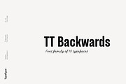 TT Backwards, a Sans Serif Font by TypeType (Thumbnail 1 of 14)