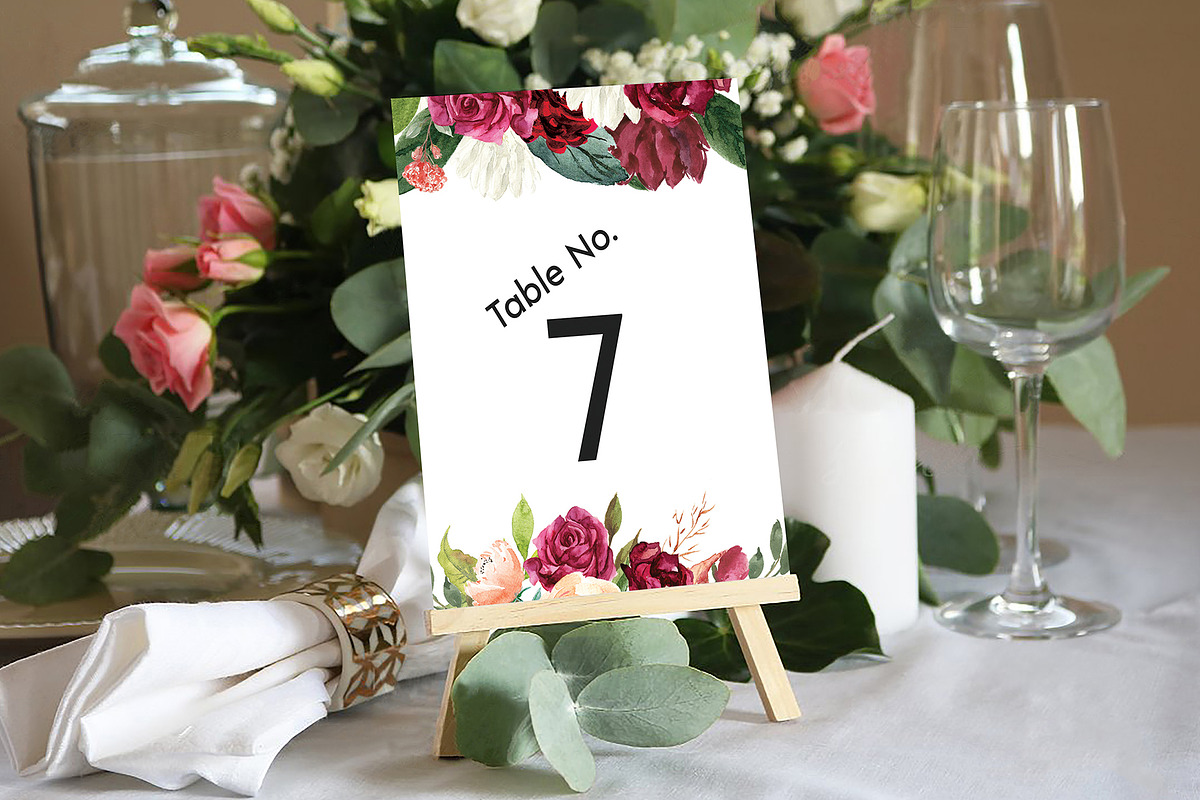 Canva Table Card Template, an Invitation Template by ShineOnWedding (Photo 8 of 11)