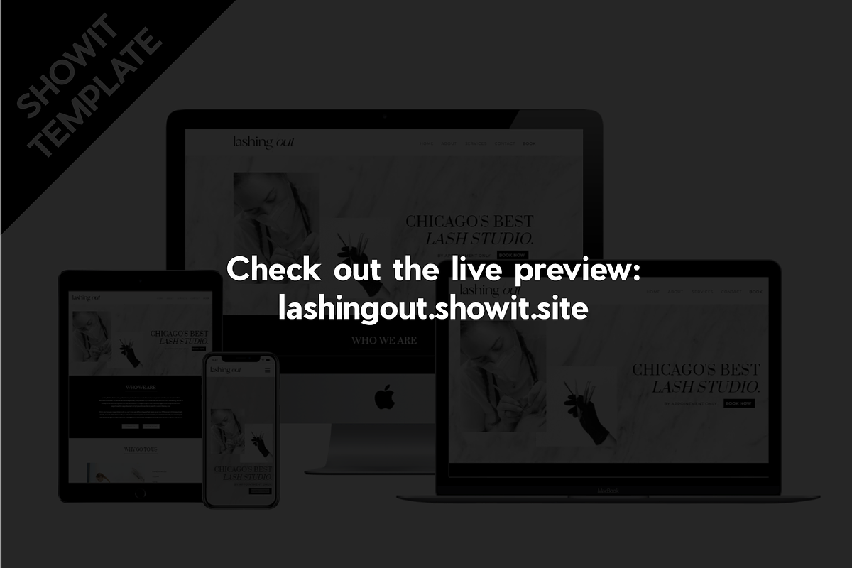 Lash Studio Showit Template, a Landing Page Template by mellodesignco (Photo 2 of 2)
