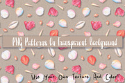 Watercolor Seashell Seamless Pattern, a Pattern Graphic by RabbitAndPencil (Thumbnail 4 of 6)