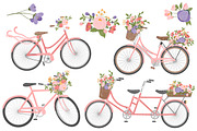 Wildflowers Floral Bicycles Clipart, an Illustration by Amanda Ilkov (Thumbnail 3 of 5)