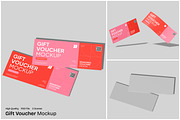 Gift Voucher Mockup, a Merchandise Mockup by Unerispace (Thumbnail 1 of 4)