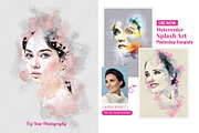 Watercolor Splash Art Photo Effect, an Action Add-On by MRI STUDIO (Thumbnail 1 of 19)
