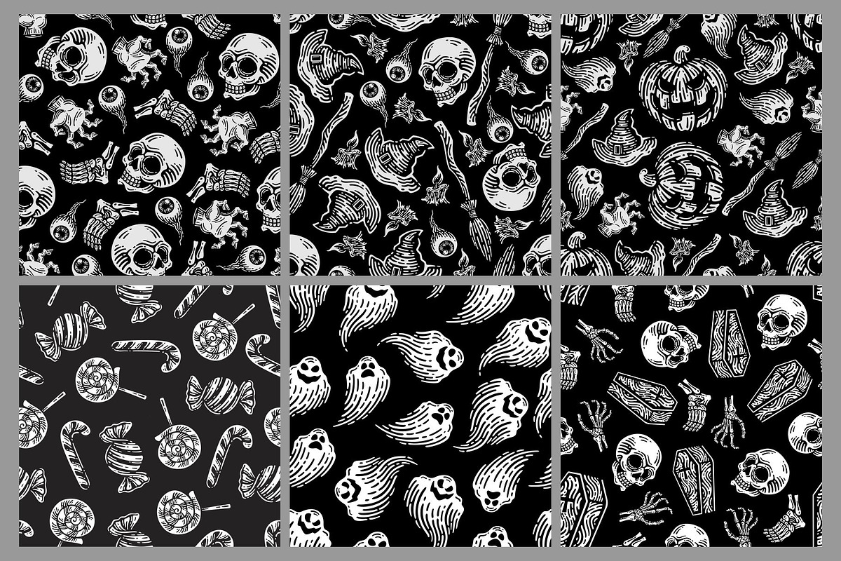 Halloween Element + Pattern Seamless, an Illustration by Nocturnal Workspace (Photo 4 of 4)