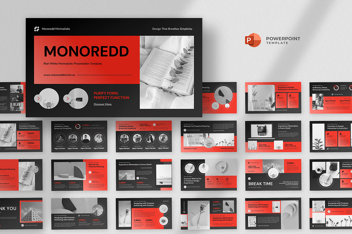 Red Minimalist Pitchdeck Powerpoint