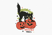 Vintage Halloween Sublimation Bundle, a Work Illustration by CreationArt (Thumbnail 10 of 12)