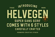 Helvegen Super Sans, a Sans Serif Font by IronbirdCreative (Thumbnail 1 of 10)