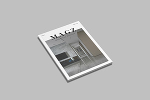 Cover And Opened Magazine Mockup