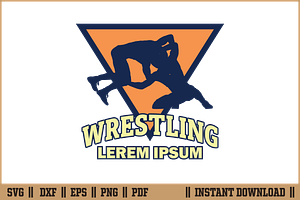 Wrestling Tournaments Custom Logo, a Texture Graphic by Handy Arts Studio