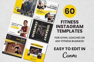 Instagram Canva Template Fitness