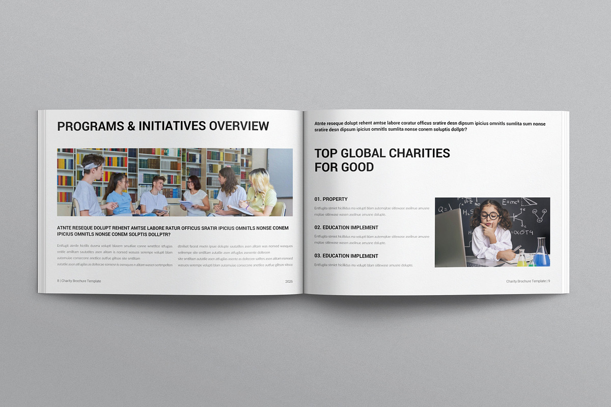Charity Brochure Template Landscape, a Brochure Template by E-Type (Photo 4 of 7)